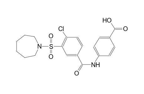 4-{[4-chloro-3-(hexahydro-1H-azepin-1-ylsulfonyl)benzoyl]amino}benzoic acid