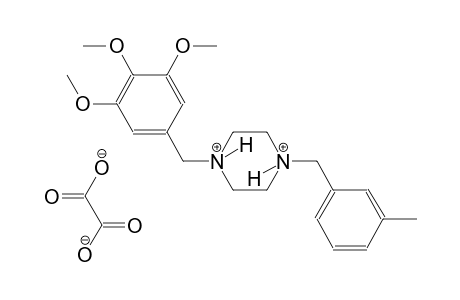 1-(3-methylbenzyl)-4-(3,4,5-trimethoxybenzyl)piperazinediium oxalate