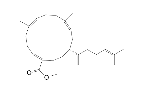 1,5,9-Cyclotetradecatriene-1-carboxylic acid, 5,9-dimethyl-12-(5-methyl-1-methylene-4-hexenyl)-, methyl ester, [R-(E,E,Z)]-