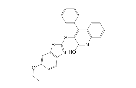 3-[(6-ethoxy-1,3-benzothiazol-2-yl)sulfanyl]-4-phenyl-2-quinolinol