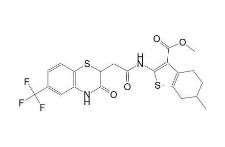 methyl 6-methyl-2-({[3-oxo-6-(trifluoromethyl)-3,4-dihydro-2H-1,4-benzothiazin-2-yl]acetyl}amino)-4,5,6,7-tetrahydro-1-benzothiophene-3-