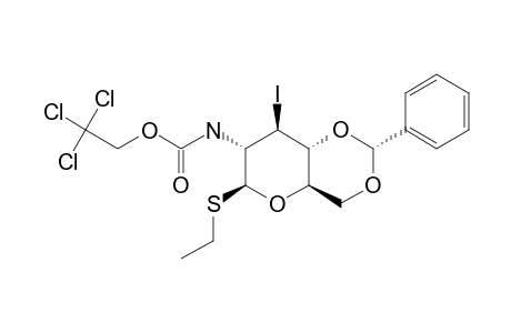 ETHYL-4,6-O-BENZYLIDENE-2,3-DIDEOXY-3-IODO-2-(2,2,2-TRICHLOROETHOXYCARBONYLAMINO)-1-THIO-BETA-D-GLUCOPYRANOSIDE