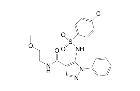 5-(4-Chlorophenylsulfonylamino)-N-(2-methoxyethyl)-1-phenyl-1H-pyrazole-4-carboxamide semihydrate