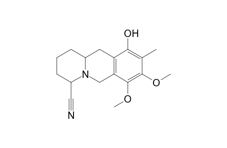 (+/-)-4-Cyano-10-hydroxy-7,8-dimethoxy-9-methyl-1,3,4,6,11,11a-hexahydro-2H-benzo[b]quinolizine