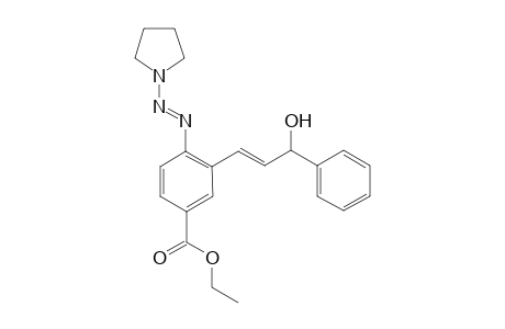 Ethyl-3-((E)-3-hydroxy-3-phenylprop-1-enyl)-4-((E)-pyrrolidin-1-yldiazenyl)benzoate