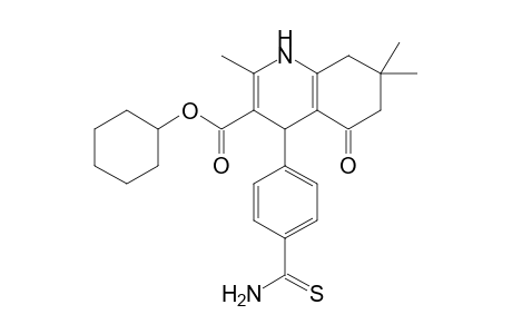 Cyclohexyl 4-(4'-thioamidophenyl)-2,7,7-trimethyl-5-oxo-1,4,5,6,7,8-hexahydroquinoline-3-carboxylate