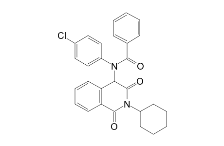 N-(4-Chlorophenyl)-N-(2-cyclohexyl-1,3-dioxo-1,2,3,4-tetrahydroisoquinolin-4-yl)benzamide