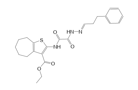 ethyl 2-({oxo[(2E)-2-(3-phenylpropylidene)hydrazino]acetyl}amino)-5,6,7,8-tetrahydro-4H-cyclohepta[b]thiophene-3-carboxylate