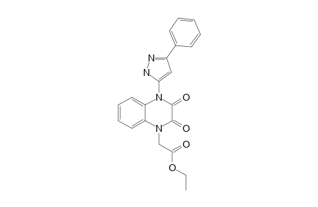 1-(3'-PHENYLPYRAZOL-5'-YL)-4-ETHOXYCARBONYLMETHYL-1,2,3,4-TETRAHYDROQUINOXALINE-2,3-DIONE