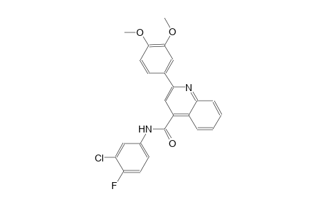 N-(3-chloro-4-fluorophenyl)-2-(3,4-dimethoxyphenyl)-4-quinolinecarboxamide