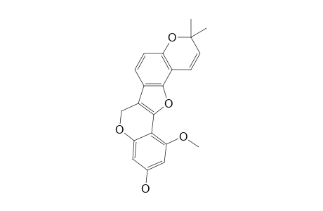 GLYCYRRHIZOL_B;7-HYDROXY-5-METHOXY-2'',2''-DIMETHYL-2-H-PYRANO-[3',4',5'',6'']-PTEROCARPENE
