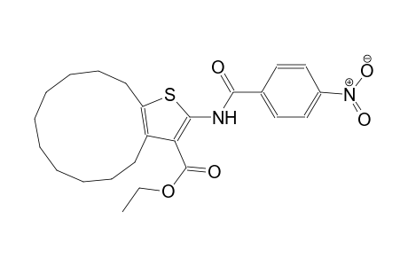 ethyl 2-[(4-nitrobenzoyl)amino]-4,5,6,7,8,9,10,11,12,13-decahydrocyclododeca[b]thiophene-3-carboxylate