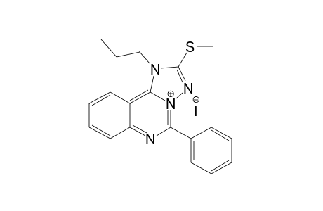 1-n-Propyl-5-phenyl-2-methylmercapto-1,3,4-triazolo[3,2-c]quinazolin-4-ium iodide