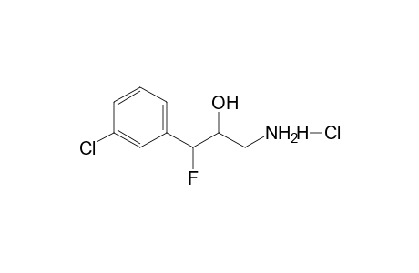3-Fluoro-3-(3'-chlorophenyl)-2-hydroxypropylamine - Hydrochloride