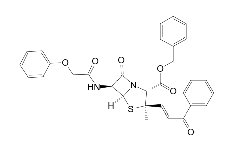 4-Thia-1-azabicyclo[3.2.0]heptane-2-carboxylic acid, 3-methyl-7-oxo-3-(3-oxo-3-phenyl-1-propenyl)-6-[(phenoxyacetyl)amino]-, phenylmethyl ester, [2S-[2.alpha.,3.beta.(E),5.alpha.,6.beta.]]-