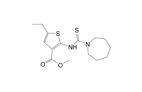methyl 5-ethyl-2-[(hexahydro-1H-azepin-1-ylcarbothioyl)amino]-3-thiophenecarboxylate