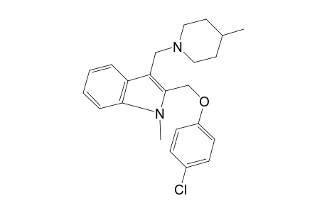 2-[(p-chlorophenoxy)methyl]-1-methyl-3-[(4-methylpiperidino)methyl]indole