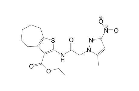 ethyl 2-{[(5-methyl-3-nitro-1H-pyrazol-1-yl)acetyl]amino}-5,6,7,8-tetrahydro-4H-cyclohepta[b]thiophene-3-carboxylate