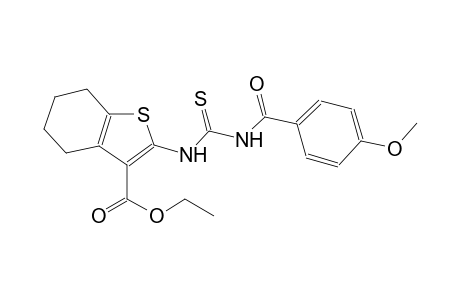 ethyl 2-({[(4-methoxybenzoyl)amino]carbothioyl}amino)-4,5,6,7-tetrahydro-1-benzothiophene-3-carboxylate