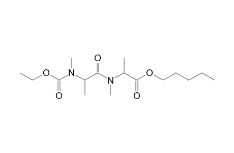 Alanylalanine, N,N'-dimethyl-N-ethoxycarbonyl-, pentyl ester