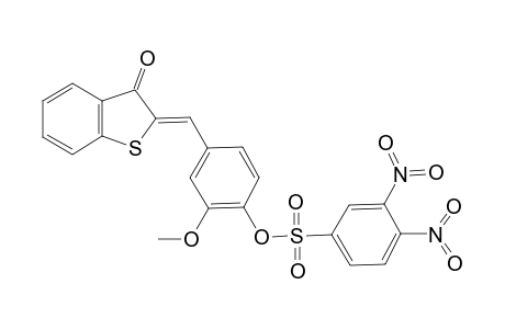2-Methoxy-4-[(3-oxo-1-benzothien-2(3H)-ylidene)methyl]phenyl 3,4-dinitrobenzenesulfonate