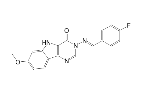 3-{[(E)-(4-fluorophenyl)methylidene]amino}-7-methoxy-3,5-dihydro-4H-pyrimido[5,4-b]indol-4-one