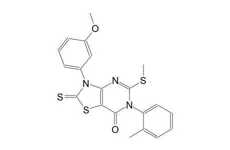 thiazolo[4,5-d]pyrimidin-7(6H)-one, 2,3-dihydro-3-(3-methoxyphenyl)-6-(2-methylphenyl)-5-(methylthio)-2-thioxo-