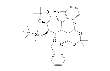 (1'S,2'S,3'R,4'S)-5-[2'-benzyloxy-3'-tert-butyldimethylsilyloxy-4',5'-dihydroxy-1'-(1H-indol-3-yl)-(4',5')-di-O-isopropylidene-pentan-1'-yl]-2,2-dimethyl-1,3-dioxane-4,6-dione