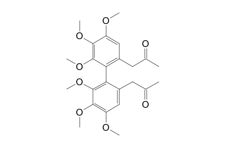 1-[2-(6-acetonyl-2,3,4-trimethoxy-phenyl)-3,4,5-trimethoxy-phenyl]acetone