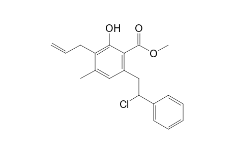 Methyl-3-allyl-6-(2-chloro-2-phenylethyl)-2-hydroxy-4-methylbenzoate
