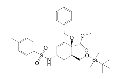 Methyl 1-.beta.-(Benzyloxy)-6.beta.-[(tert-butyldimethylsilyloxy)methyl]-4.alpha.-(4'-methylbenzenesulfoamido)cyclohex-2-enecarboxylate
