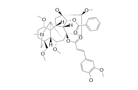 8-DEACETYL-8-(4-HYDROXY-3-METHOXYCINNAMOYL)-DELPHININE