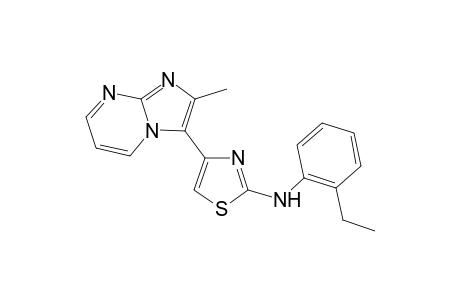 N-(2-ethylphenyl)-4-(2-methyl-3-imidazo[1,2-a]pyrimidinyl)-2-thiazolamine