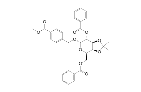 (4-CARBOMETHOXY)-BENZYL-2,6-DI-O-BENZOYL-3,4-O-ISOPROPYLIDENE-ALPHA-D-GALACTOPYRANOSIDE