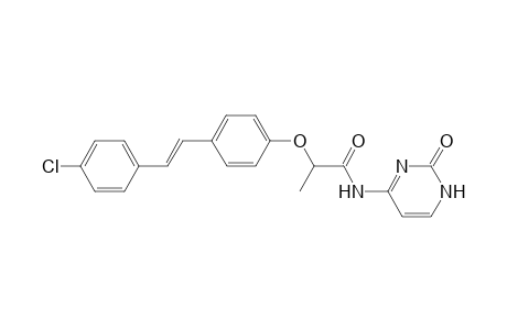 (E)-2-(4-(4-chlorostyryl)phenoxy)-N-(2-oxo-1,2-dihydropyrimidin-4-yl)propanamide