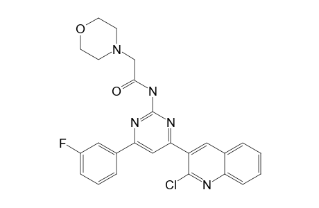 N-[4-(2-CHLORO-QUINOLIN-3-YL)-6-(3-FLUOROPHENYL)-PYRIMIDIN-2-YL]-2-MORPHOLINO-ACETAMIDE
