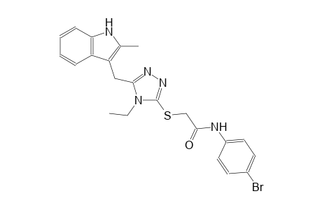 N-(4-bromophenyl)-2-({4-ethyl-5-[(2-methyl-1H-indol-3-yl)methyl]-4H-1,2,4-triazol-3-yl}sulfanyl)acetamide