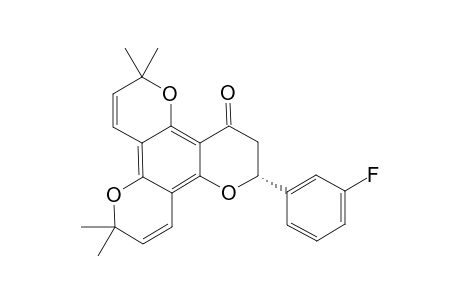 2-(3-FLUOROPHENYL)-6,6,10,10-TETRAMETHYL-2,3-DIHYDRO-6H,10H-DIPYRANO-[2,3-F;2',3'-H]-CHROMEN-4-ONE
