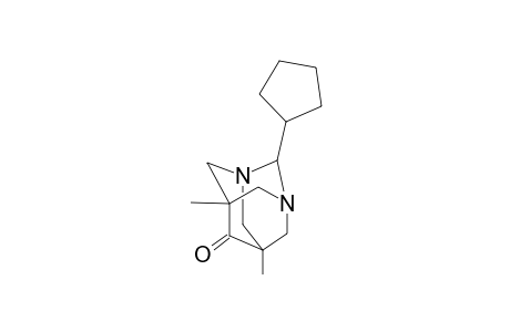 1,3-diazatricyclo[3.3.1.1~3,7~]decan-6-one, 2-cyclopentyl-5,7-dimethyl-