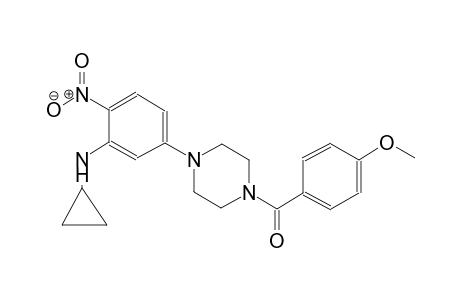 benzenamine, N-cyclopropyl-5-[4-(4-methoxybenzoyl)-1-piperazinyl]-2-nitro-