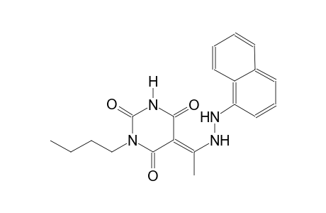 (5E)-1-butyl-5-{1-[2-(1-naphthyl)hydrazino]ethylidene}-2,4,6(1H,3H,5H)-pyrimidinetrione