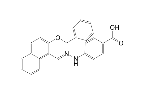 4-((2E)-2-{[2-(benzyloxy)-1-naphthyl]methylene}hydrazino)benzoic acid