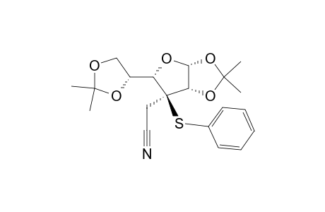 .alpha.-D-Galactofuranose, 3-C-(cyanomethyl)-1,2:5,6-bis-O-(1-methylethylidene)-3-S-phenyl-3-thio-