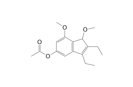 2,3-Diethyl-5-acetoxy-1,7-dimethoxyindene