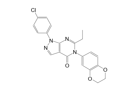 4H-pyrazolo[3,4-d]pyrimidin-4-one, 1-(4-chlorophenyl)-5-(2,3-dihydro-1,4-benzodioxin-6-yl)-6-ethyl-1,5-dihydro-