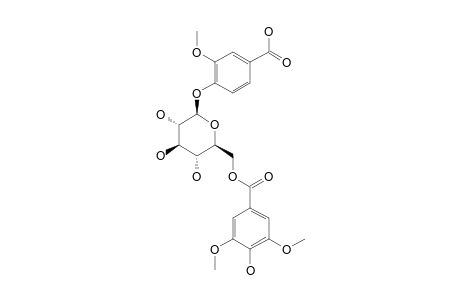 4-[6-O-(4-HYDROXY-3,5-DIMETHOXYBENZOYL)-BETA-D-GLUCOPYRANOSYLOXY]-3-METHOXYBENZOIC-ACID