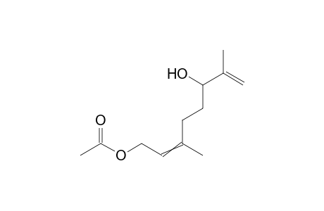 6-Hydroxy-3,7-dimethyl-2,7-octadienyl acetate(e)