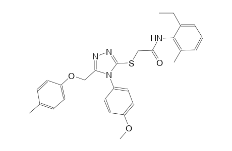 N-(2-ethyl-6-methylphenyl)-2-({4-(4-methoxyphenyl)-5-[(4-methylphenoxy)methyl]-4H-1,2,4-triazol-3-yl}sulfanyl)acetamide