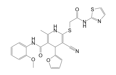 5-cyano-4-(2-furyl)-N-(2-methoxyphenyl)-2-methyl-6-{[2-oxo-2-(1,3-thiazol-2-ylamino)ethyl]sulfanyl}-1,4-dihydro-3-pyridinecarboxamide