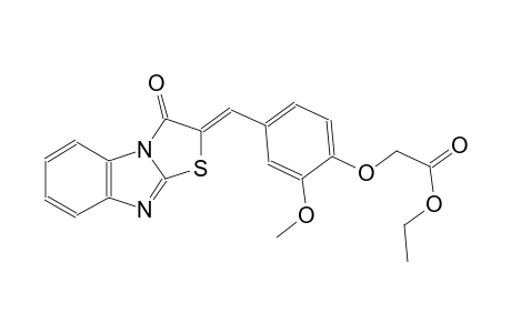 acetic acid, [2-methoxy-4-[(Z)-(3-oxothiazolo[3,2-a]benzimidazol-2(3H)-ylidene)methyl]phenoxy]-, ethyl ester